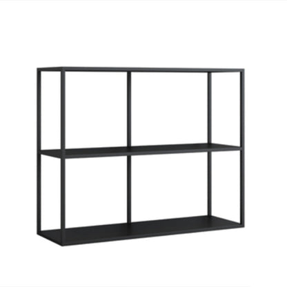 Open Rectangular Bookcase Industrial Metal Shelf for Study Room 39.4"L x 12.2"W x 32.3"H Black Clearhalo 'Bookcases' 'furn' 'furn_bookcases' 'Furniture' 'furniture_bookcases' 'kitchen' 'kitchen_bookcases' 'Living Room Furniture' 'Office Furniture' 4674180