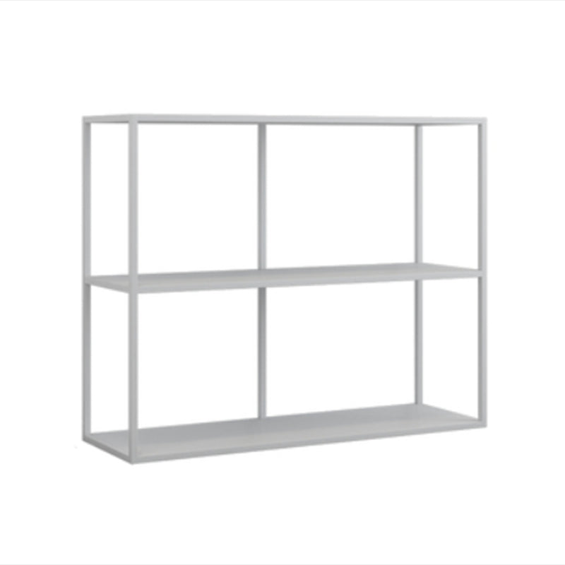 Open Rectangular Bookcase Industrial Metal Shelf for Study Room 39.4"L x 12.2"W x 32.3"H White Clearhalo 'Bookcases' 'furn' 'furn_bookcases' 'Furniture' 'furniture_bookcases' 'kitchen' 'kitchen_bookcases' 'Living Room Furniture' 'Office Furniture' 4674183