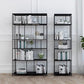 Industrial Style Open Bookcase with Metal Rectangular Shelves Clearhalo 'Bookcases' 'furn' 'furn_bookcases' 'Furniture' 'furniture_bookcases' 'kitchen' 'kitchen_bookcases' 'Living Room Furniture' 'Office Furniture' 4674189