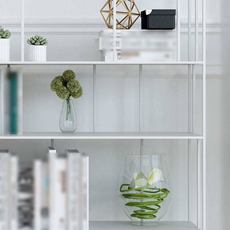 Industrial Style Open Bookcase with Metal Rectangular Shelves Clearhalo 'Bookcases' 'furn' 'furn_bookcases' 'Furniture' 'furniture_bookcases' 'kitchen' 'kitchen_bookcases' 'Living Room Furniture' 'Office Furniture' 4674193