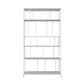 Industrial Style Open Bookcase with Metal Rectangular Shelves 39.4"L x 11.8"W x 70.9"H White Clearhalo 'Bookcases' 'furn' 'furn_bookcases' 'Furniture' 'furniture_bookcases' 'kitchen' 'kitchen_bookcases' 'Living Room Furniture' 'Office Furniture' 4674197