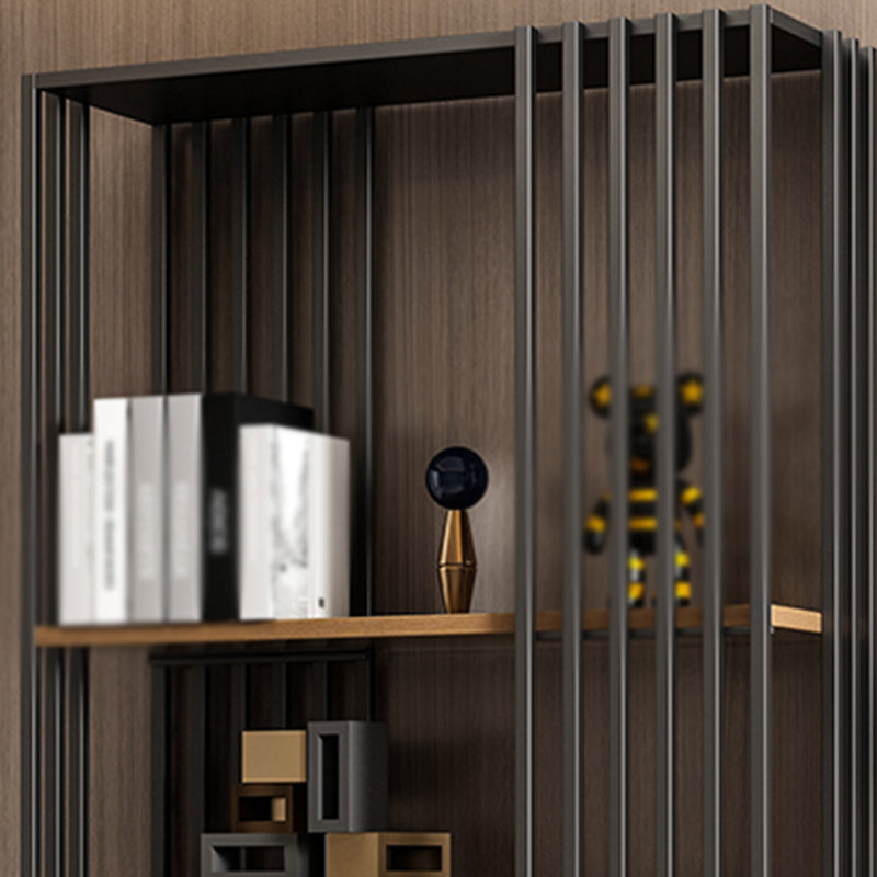Modern Style 4-Shelf Bookshelf Open Black Shelf Bookcase for Study Room Clearhalo 'Bookcases' 'furn' 'furn_bookcases' 'Furniture' 'furniture_bookcases' 'kitchen' 'kitchen_bookcases' 'Living Room Furniture' 'Office Furniture' 4674233