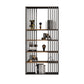 Modern Style 4-Shelf Bookshelf Open Black Shelf Bookcase for Study Room Clearhalo 'Bookcases' 'furn' 'furn_bookcases' 'Furniture' 'furniture_bookcases' 'kitchen' 'kitchen_bookcases' 'Living Room Furniture' 'Office Furniture' 4674234