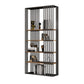 Modern Style 4-Shelf Bookshelf Open Black Shelf Bookcase for Study Room 47"L x 12"W x 79"H Clearhalo 'Bookcases' 'furn' 'furn_bookcases' 'Furniture' 'furniture_bookcases' 'kitchen' 'kitchen_bookcases' 'Living Room Furniture' 'Office Furniture' 4674235