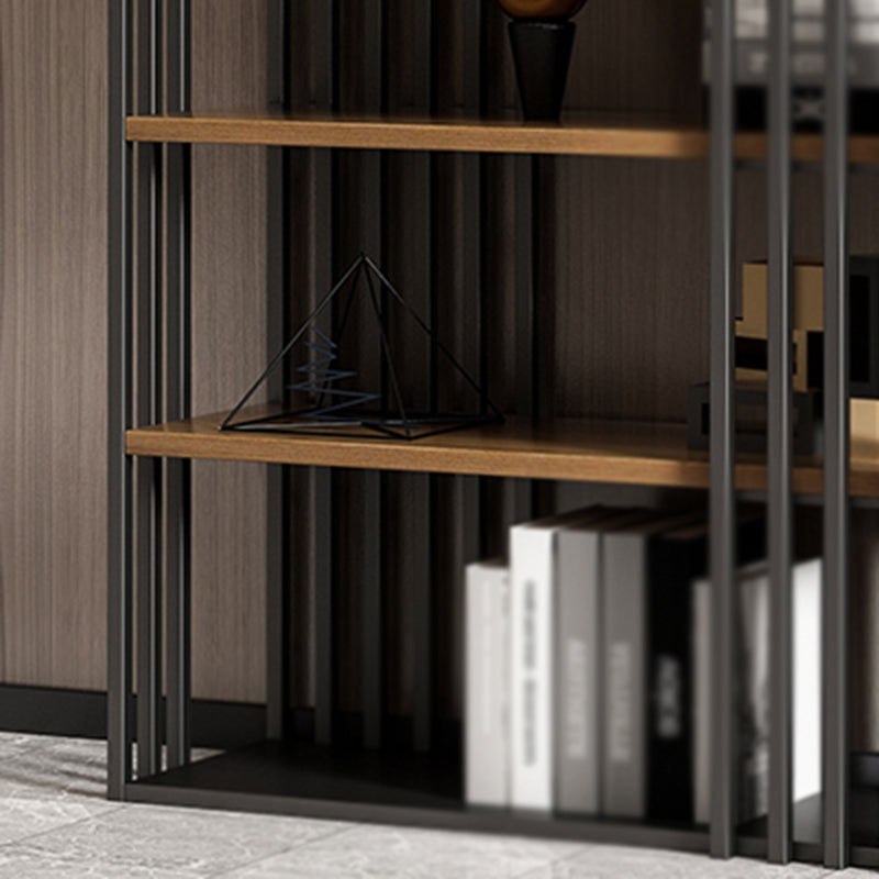 Modern Style 4-Shelf Bookshelf Open Black Shelf Bookcase for Study Room Clearhalo 'Bookcases' 'furn' 'furn_bookcases' 'Furniture' 'furniture_bookcases' 'kitchen' 'kitchen_bookcases' 'Living Room Furniture' 'Office Furniture' 4674236