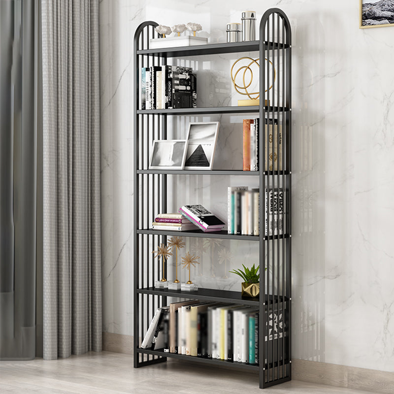Modern Style Metal Bookshelf Vertical Open Shelf Bookcase for Home Black Clearhalo 'Bookcases' 'furn' 'furn_bookcases' 'Furniture' 'furniture_bookcases' 'kitchen' 'kitchen_bookcases' 'Living Room Furniture' 'Office Furniture' 4674275