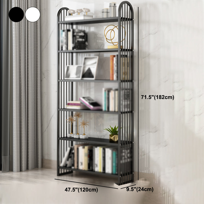 Modern Style Metal Bookshelf Vertical Open Shelf Bookcase for Home Clearhalo 'Bookcases' 'furn' 'furn_bookcases' 'Furniture' 'furniture_bookcases' 'kitchen' 'kitchen_bookcases' 'Living Room Furniture' 'Office Furniture' 4674284