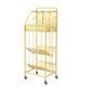 3-Shelf Metal Etagere Bookcase Contemporary Book Shelf,39''H x 11''W Yellow Clearhalo 'Bookcases' 'furn' 'furn_bookcases' 'Furniture' 'furniture_bookcases' 'kitchen' 'kitchen_bookcases' 'Living Room Furniture' 'Office Furniture' 4674293