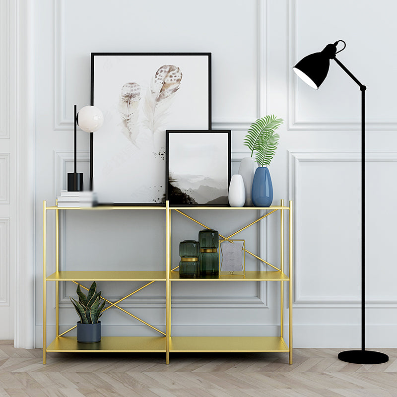 Minimalist Metal Open Etagere Bookcase with Rectangular Shelves Clearhalo 'Bookcases' 'furn' 'furn_bookcases' 'Furniture' 'furniture_bookcases' 'kitchen' 'kitchen_bookcases' 'Living Room Furniture' 'Office Furniture' 4674309