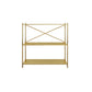 Minimalist Metal Open Etagere Bookcase with Rectangular Shelves 24"L x 12"W x 31"H Gold Clearhalo 'Bookcases' 'furn' 'furn_bookcases' 'Furniture' 'furniture_bookcases' 'kitchen' 'kitchen_bookcases' 'Living Room Furniture' 'Office Furniture' 4674310