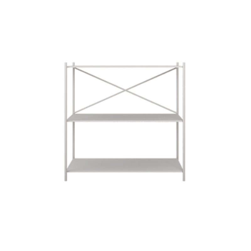 Minimalist Metal Open Etagere Bookcase with Rectangular Shelves 24"L x 12"W x 31"H White Clearhalo 'Bookcases' 'furn' 'furn_bookcases' 'Furniture' 'furniture_bookcases' 'kitchen' 'kitchen_bookcases' 'Living Room Furniture' 'Office Furniture' 4674318
