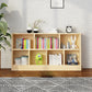 2/3-Shelf Natural Modern Bookshelf Pine Wood Geometric Closed Back Bookshelf 63"L x 9.4"W x 31.5"H Clearhalo 'Bookcases' 'furn' 'furn_bookcases' 'Furniture' 'furniture_bookcases' 'kitchen' 'kitchen_bookcases' 'Living Room Furniture' 'Office Furniture' 4674355