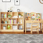 2/3-Shelf Natural Modern Bookshelf Pine Wood Geometric Closed Back Bookshelf Clearhalo 'Bookcases' 'furn' 'furn_bookcases' 'Furniture' 'furniture_bookcases' 'kitchen' 'kitchen_bookcases' 'Living Room Furniture' 'Office Furniture' 4674363