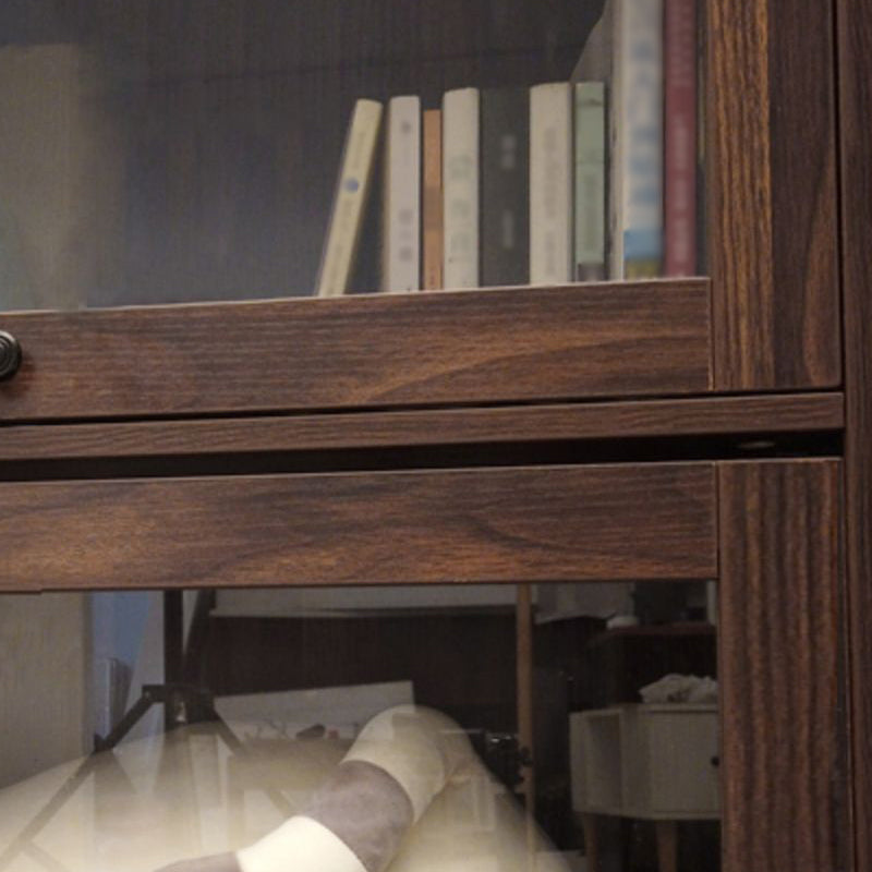 Engineered Wood Standard Bookcase Contemporary Bookcase With Doors Clearhalo 'Bookcases' 'furn' 'furn_bookcases' 'Furniture' 'furniture_bookcases' 'kitchen' 'kitchen_bookcases' 'Living Room Furniture' 'Office Furniture' 4674389