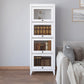 Engineered Wood Standard Bookcase Contemporary Bookcase With Doors 23.6"L x 13.9"W x 66.8"H White Clearhalo 'Bookcases' 'furn' 'furn_bookcases' 'Furniture' 'furniture_bookcases' 'kitchen' 'kitchen_bookcases' 'Living Room Furniture' 'Office Furniture' 4674400