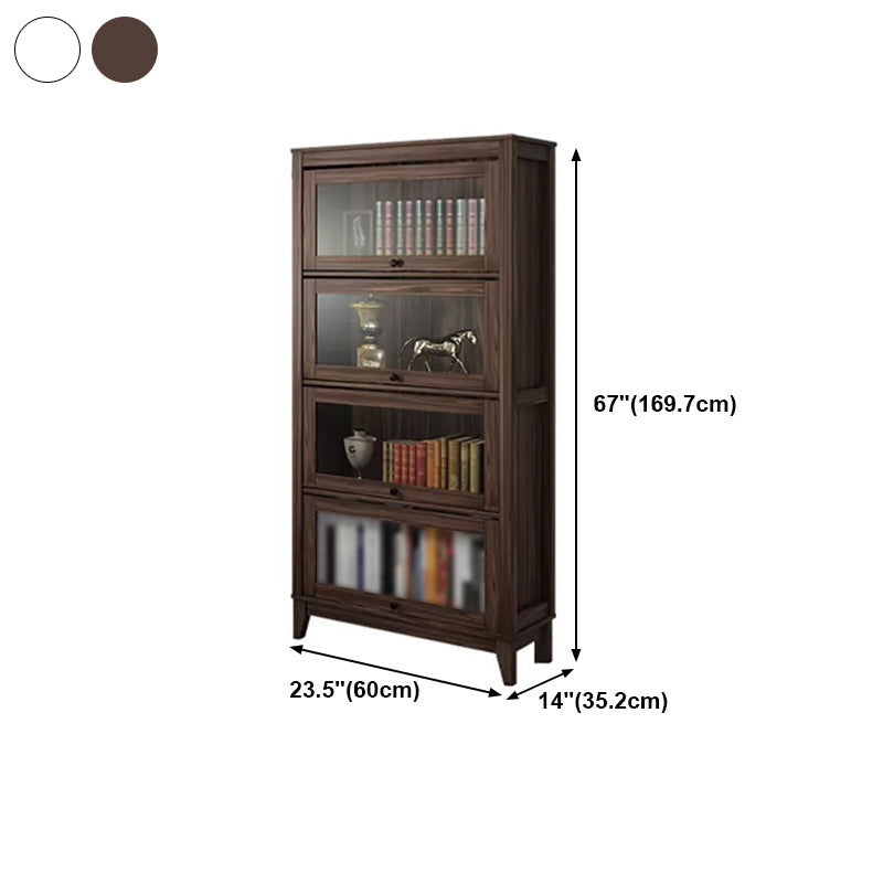 Engineered Wood Standard Bookcase Contemporary Bookcase With Doors Clearhalo 'Bookcases' 'furn' 'furn_bookcases' 'Furniture' 'furniture_bookcases' 'kitchen' 'kitchen_bookcases' 'Living Room Furniture' 'Office Furniture' 4674410