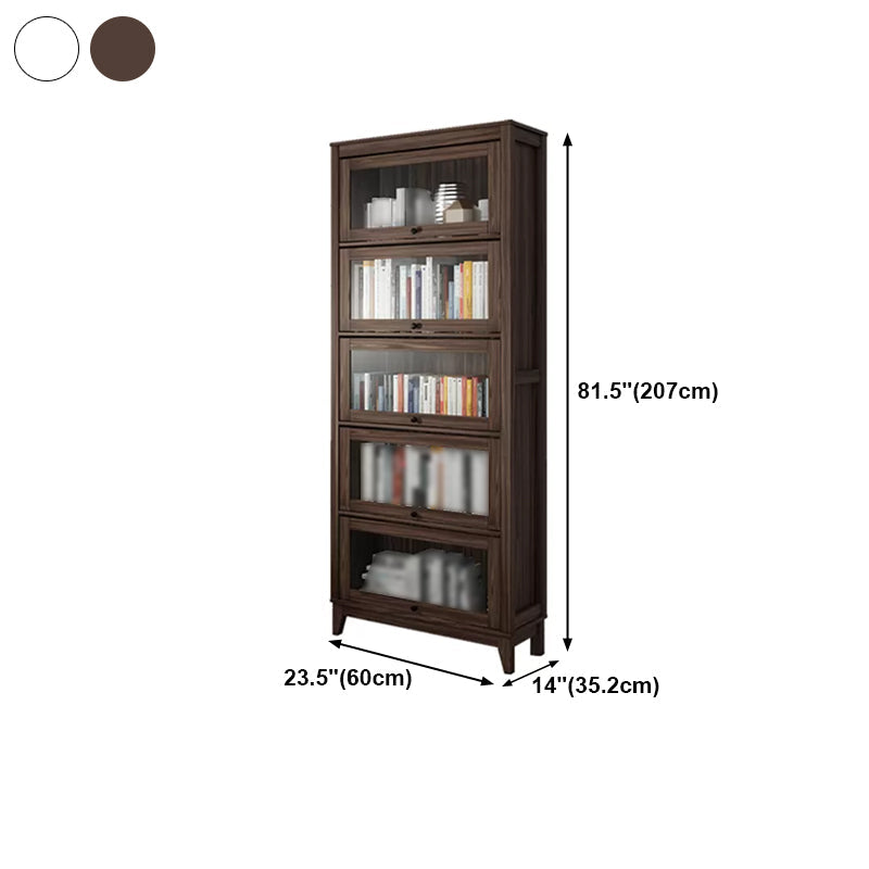 Engineered Wood Standard Bookcase Contemporary Bookcase With Doors Clearhalo 'Bookcases' 'furn' 'furn_bookcases' 'Furniture' 'furniture_bookcases' 'kitchen' 'kitchen_bookcases' 'Living Room Furniture' 'Office Furniture' 4674411