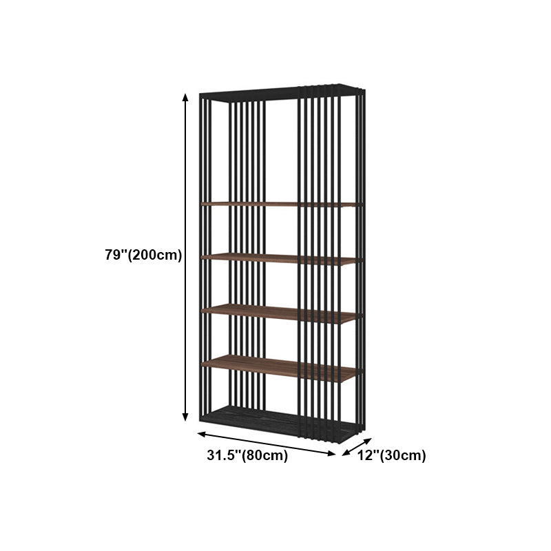4-Shelf Metal Standard Bookcase Industrial Bookcase for Home Office Clearhalo 'Bookcases' 'furn' 'furn_bookcases' 'Furniture' 'furniture_bookcases' 'kitchen' 'kitchen_bookcases' 'Living Room Furniture' 'Office Furniture' 4674426