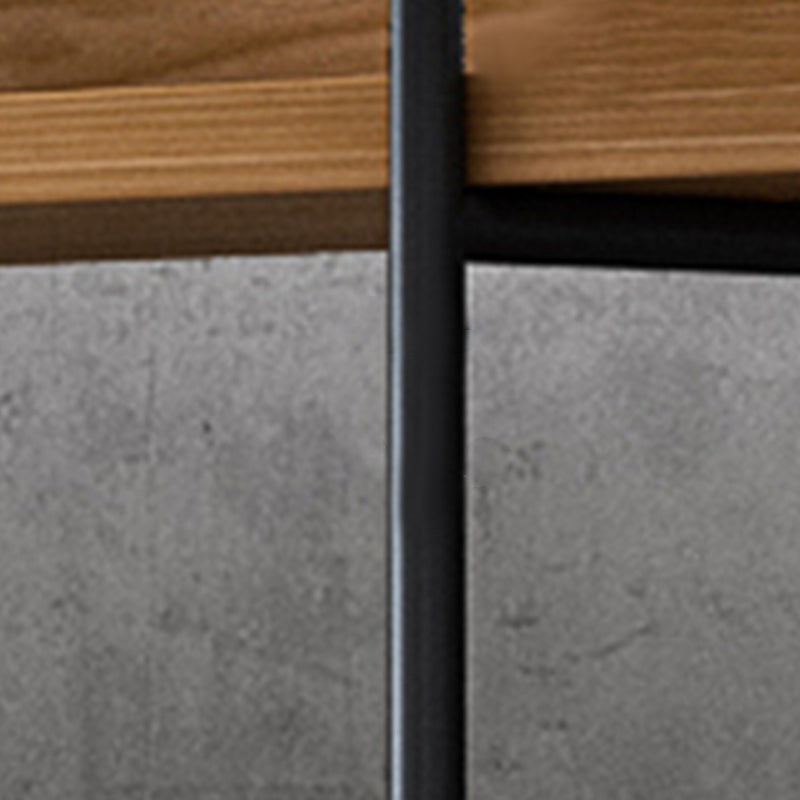 Metal Bookcase Industrial Book Shelf with Wood Rectangular Shelves Clearhalo 'Bookcases' 'furn' 'furn_bookcases' 'Furniture' 'furniture_bookcases' 'kitchen' 'kitchen_bookcases' 'Living Room Furniture' 'Office Furniture' 4674438