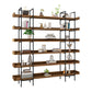 Metal Bookcase Industrial Book Shelf with Wood Rectangular Shelves Clearhalo 'Bookcases' 'furn' 'furn_bookcases' 'Furniture' 'furniture_bookcases' 'kitchen' 'kitchen_bookcases' 'Living Room Furniture' 'Office Furniture' 4674439