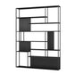 Industrial Metal Etagere Book Shelf with Rectangular Shelves Bookcase Black Clearhalo 'Bookcases' 'furn' 'furn_bookcases' 'Furniture' 'furniture_bookcases' 'kitchen' 'kitchen_bookcases' 'Living Room Furniture' 'Office Furniture' 4674457