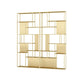 Industrial Metal Etagere Book Shelf with Rectangular Shelves Bookcase Gold Clearhalo 'Bookcases' 'furn' 'furn_bookcases' 'Furniture' 'furniture_bookcases' 'kitchen' 'kitchen_bookcases' 'Living Room Furniture' 'Office Furniture' 4674460