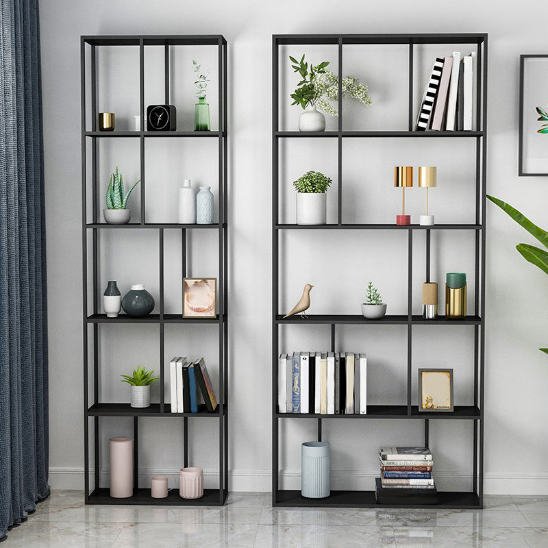 Industrial Metal Etagere Book Shelf with Rectangular Shelves Bookcase Clearhalo 'Bookcases' 'furn' 'furn_bookcases' 'Furniture' 'furniture_bookcases' 'kitchen' 'kitchen_bookcases' 'Living Room Furniture' 'Office Furniture' 4674461