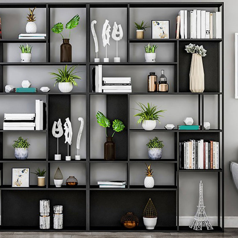 Industrial Metal Etagere Book Shelf with Rectangular Shelves Bookcase Clearhalo 'Bookcases' 'furn' 'furn_bookcases' 'Furniture' 'furniture_bookcases' 'kitchen' 'kitchen_bookcases' 'Living Room Furniture' 'Office Furniture' 4674471