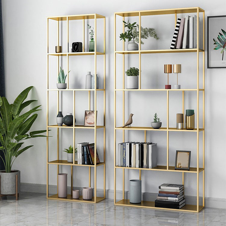 Industrial Metal Etagere Book Shelf with Rectangular Shelves Bookcase Clearhalo 'Bookcases' 'furn' 'furn_bookcases' 'Furniture' 'furniture_bookcases' 'kitchen' 'kitchen_bookcases' 'Living Room Furniture' 'Office Furniture' 4674472
