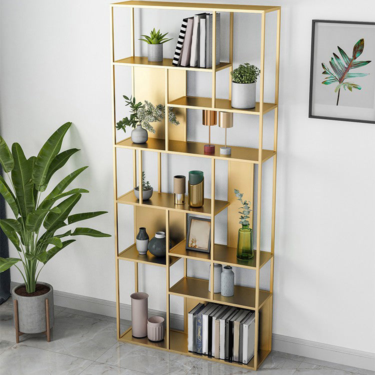 Industrial Metal Etagere Book Shelf with Rectangular Shelves Bookcase Clearhalo 'Bookcases' 'furn' 'furn_bookcases' 'Furniture' 'furniture_bookcases' 'kitchen' 'kitchen_bookcases' 'Living Room Furniture' 'Office Furniture' 4674473