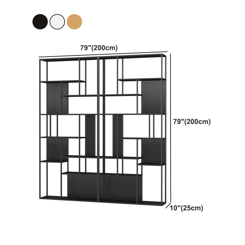 Industrial Metal Etagere Book Shelf with Rectangular Shelves Bookcase Clearhalo 'Bookcases' 'furn' 'furn_bookcases' 'Furniture' 'furniture_bookcases' 'kitchen' 'kitchen_bookcases' 'Living Room Furniture' 'Office Furniture' 4674481