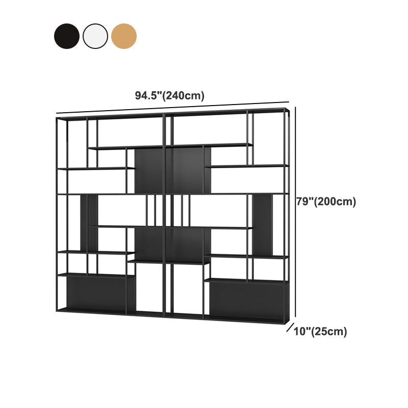 Industrial Metal Etagere Book Shelf with Rectangular Shelves Bookcase Clearhalo 'Bookcases' 'furn' 'furn_bookcases' 'Furniture' 'furniture_bookcases' 'kitchen' 'kitchen_bookcases' 'Living Room Furniture' 'Office Furniture' 4674482