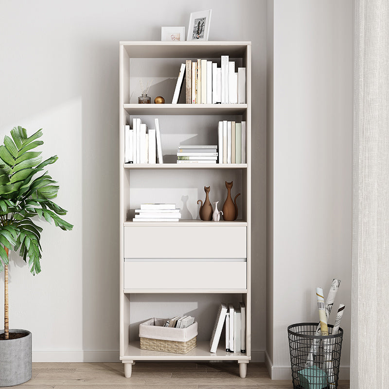 4-Shelf Wood Standard Bookcase Contemporary Book Shelf,67''H x 23.6''W White Clearhalo 'Bookcases' 'furn' 'furn_bookcases' 'Furniture' 'furniture_bookcases' 'kitchen' 'kitchen_bookcases' 'Living Room Furniture' 'Office Furniture' 4674487