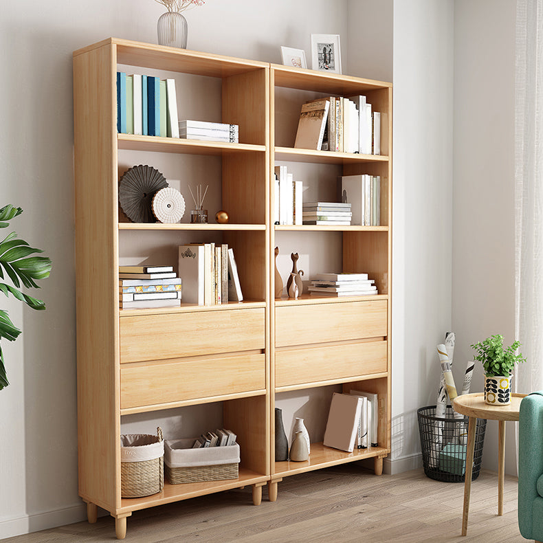 4-Shelf Wood Standard Bookcase Contemporary Book Shelf,67''H x 23.6''W Clearhalo 'Bookcases' 'furn' 'furn_bookcases' 'Furniture' 'furniture_bookcases' 'kitchen' 'kitchen_bookcases' 'Living Room Furniture' 'Office Furniture' 4674495