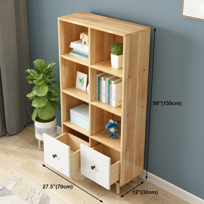 Natural Cube Bookshelf Contemporary Pine Wood Shelf for Home Office Clearhalo 'Bookcases' 'furn' 'furn_bookcases' 'Furniture' 'furniture_bookcases' 'kitchen' 'kitchen_bookcases' 'Living Room Furniture' 'Office Furniture' 4678406