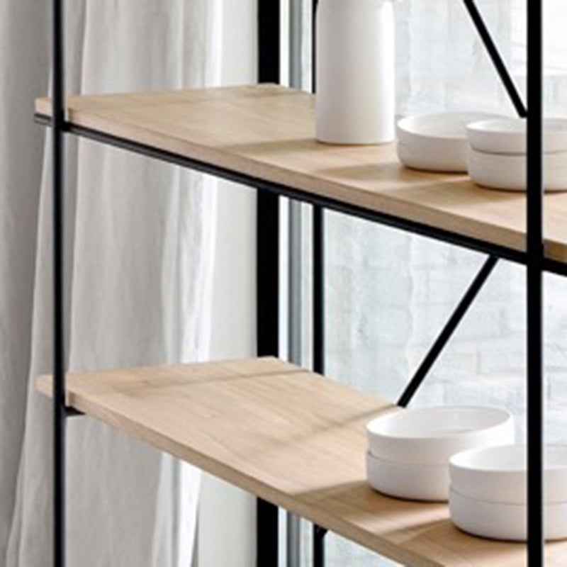 Industrial Style Etagere Bookshelf Vertical Shelf Bookcase for Home Clearhalo 'Bookcases' 'furn' 'furn_bookcases' 'Furniture' 'furniture_bookcases' 'kitchen' 'kitchen_bookcases' 'Living Room Furniture' 'Office Furniture' 4678442