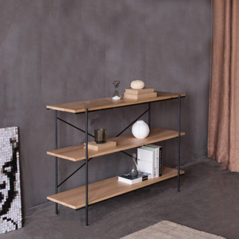Industrial Style Etagere Bookshelf Vertical Shelf Bookcase for Home 59.1"L x 11.8"W x 37.4"H Clearhalo 'Bookcases' 'furn' 'furn_bookcases' 'Furniture' 'furniture_bookcases' 'kitchen' 'kitchen_bookcases' 'Living Room Furniture' 'Office Furniture' 4678443