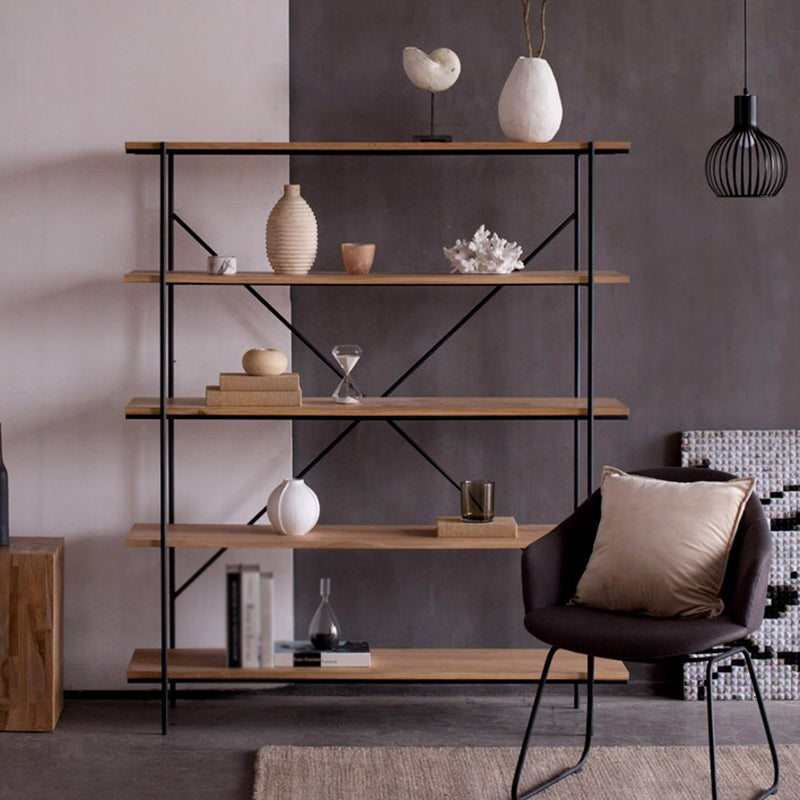 Industrial Style Etagere Bookshelf Vertical Shelf Bookcase for Home Clearhalo 'Bookcases' 'furn' 'furn_bookcases' 'Furniture' 'furniture_bookcases' 'kitchen' 'kitchen_bookcases' 'Living Room Furniture' 'Office Furniture' 4678446