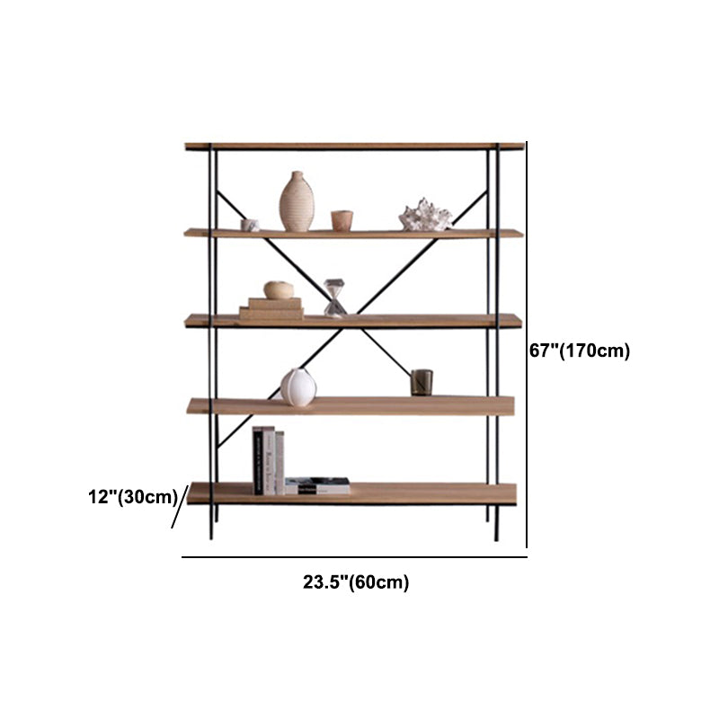 Industrial Style Etagere Bookshelf Vertical Shelf Bookcase for Home Clearhalo 'Bookcases' 'furn' 'furn_bookcases' 'Furniture' 'furniture_bookcases' 'kitchen' 'kitchen_bookcases' 'Living Room Furniture' 'Office Furniture' 4678449