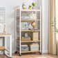 Wood Etagere Bookcase Contemporary Open Back Bookcase for Home Office Clearhalo 'Bookcases' 'furn' 'furn_bookcases' 'Furniture' 'furniture_bookcases' 'kitchen' 'kitchen_bookcases' 'Living Room Furniture' 'Office Furniture' 4678475