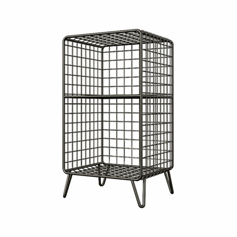 Minimalist Style Closed Bookcase Metal Shelves for Study Room 14"L x 12"W x 26"H Black Clearhalo 'Bookcases' 'furn' 'furn_bookcases' 'Furniture' 'furniture_bookcases' 'kitchen' 'kitchen_bookcases' 'Living Room Furniture' 'Office Furniture' 4678499