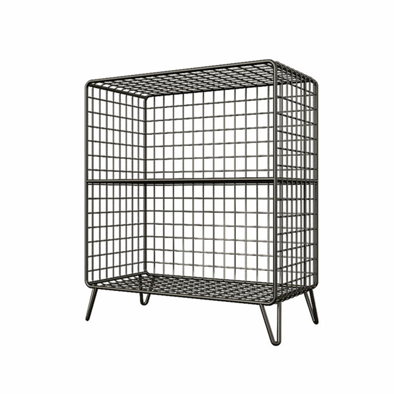 Minimalist Style Closed Bookcase Metal Shelves for Study Room 24"L x 12"W x 28"H Black Clearhalo 'Bookcases' 'furn' 'furn_bookcases' 'Furniture' 'furniture_bookcases' 'kitchen' 'kitchen_bookcases' 'Living Room Furniture' 'Office Furniture' 4678503