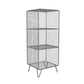 Modern Style Vertical Bookshelf Closed Back Shelf Bookcase for Home 14"L x 12"W x 35"H Silver Clearhalo 'Bookcases' 'furn' 'furn_bookcases' 'Furniture' 'furniture_bookcases' 'kitchen' 'kitchen_bookcases' 'Living Room Furniture' 'Office Furniture' 4678524