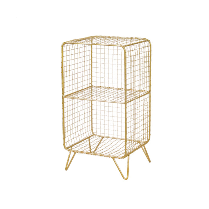 Modern Style Vertical Bookshelf Closed Back Shelf Bookcase for Home 14"L x 12"W x 26"H Gold Clearhalo 'Bookcases' 'furn' 'furn_bookcases' 'Furniture' 'furniture_bookcases' 'kitchen' 'kitchen_bookcases' 'Living Room Furniture' 'Office Furniture' 4678526