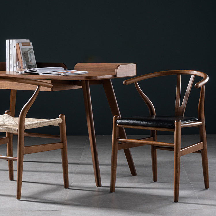 Modern Beech Wishbone Side Chair Matte Finish Wood Dining Chair Clearhalo ' kitchen&dining_furn' 'Dining Chairs' 'Dining Tables & Seating' 'dining_chair' 'furn' 'furn_dining_chair' 'Furniture' 'furniture_dining_chair' 'Kitchen & Dining Furniture' 'kitchen' 4678576