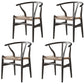 Modern Beech Wishbone Side Chair Matte Finish Wood Dining Chair Cream Gray 4 Piece Set Clearhalo ' kitchen&dining_furn' 'Dining Chairs' 'Dining Tables & Seating' 'dining_chair' 'furn' 'furn_dining_chair' 'Furniture' 'furniture_dining_chair' 'Kitchen & Dining Furniture' 'kitchen' 4678581