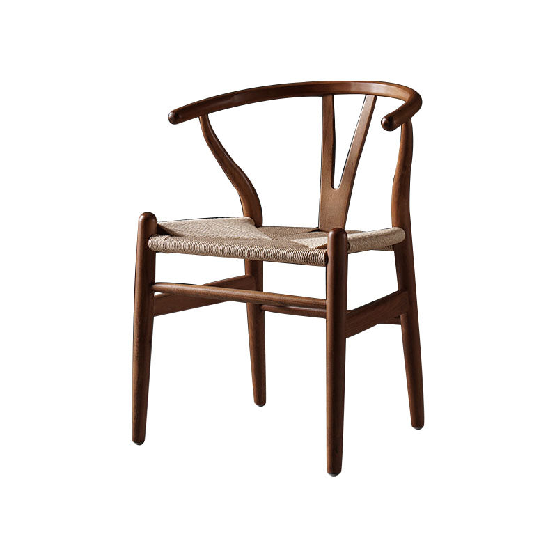 Modern Beech Wishbone Side Chair Matte Finish Wood Dining Chair Clearhalo ' kitchen&dining_furn' 'Dining Chairs' 'Dining Tables & Seating' 'dining_chair' 'furn' 'furn_dining_chair' 'Furniture' 'furniture_dining_chair' 'Kitchen & Dining Furniture' 'kitchen' 4678582
