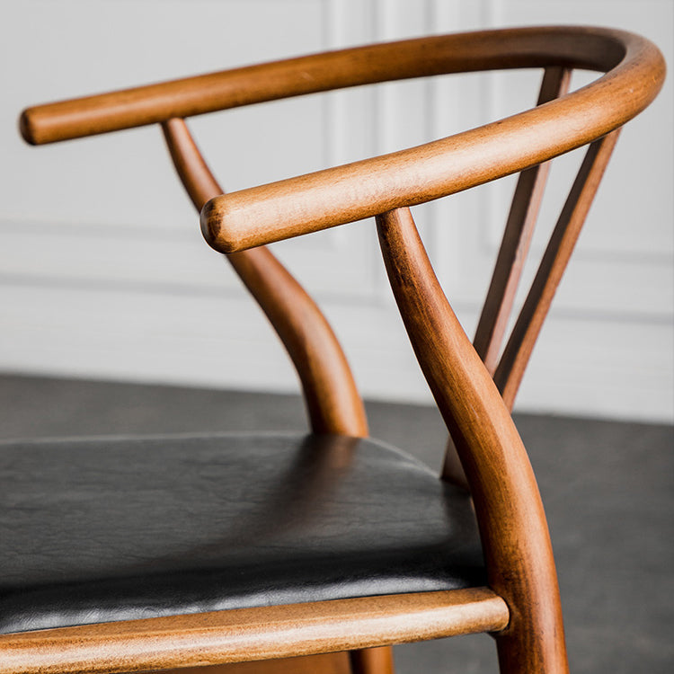 Modern Beech Wishbone Side Chair Matte Finish Wood Dining Chair Clearhalo ' kitchen&dining_furn' 'Dining Chairs' 'Dining Tables & Seating' 'dining_chair' 'furn' 'furn_dining_chair' 'Furniture' 'furniture_dining_chair' 'Kitchen & Dining Furniture' 'kitchen' 4678588