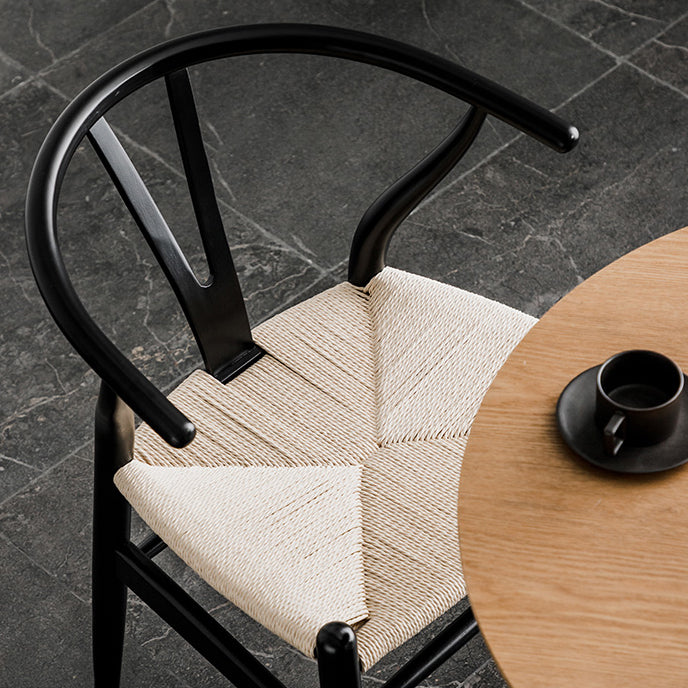 Modern Beech Wishbone Side Chair Matte Finish Wood Dining Chair Clearhalo ' kitchen&dining_furn' 'Dining Chairs' 'Dining Tables & Seating' 'dining_chair' 'furn' 'furn_dining_chair' 'Furniture' 'furniture_dining_chair' 'Kitchen & Dining Furniture' 'kitchen' 4678589