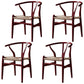 Modern Beech Wishbone Side Chair Matte Finish Wood Dining Chair Beige-Red 4 Piece Set Clearhalo ' kitchen&dining_furn' 'Dining Chairs' 'Dining Tables & Seating' 'dining_chair' 'furn' 'furn_dining_chair' 'Furniture' 'furniture_dining_chair' 'Kitchen & Dining Furniture' 'kitchen' 4678591